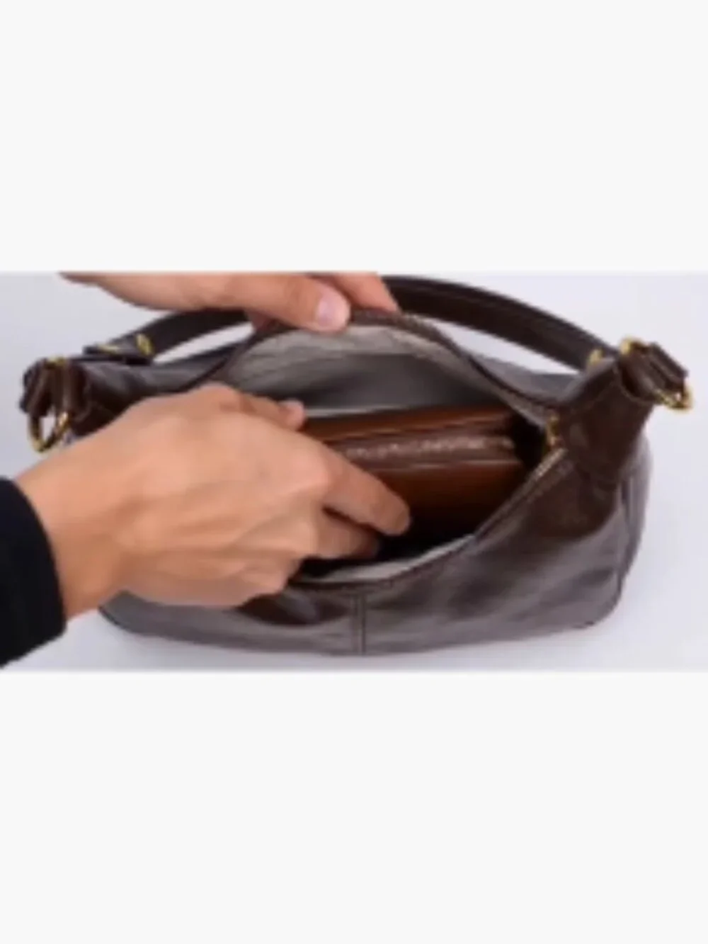 Small Hobo Bag Women Crescent Shoulder Purse Faux Leather Crossbody Handbag